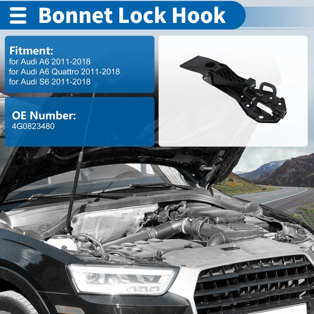 Hood Latch Assembly for Audi A6 (2011–2018) No. 4G0823480