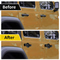 Black Aluminum Exterior Door Handles Kit for Jeep Wrangler JK/JKU (2007–2018)