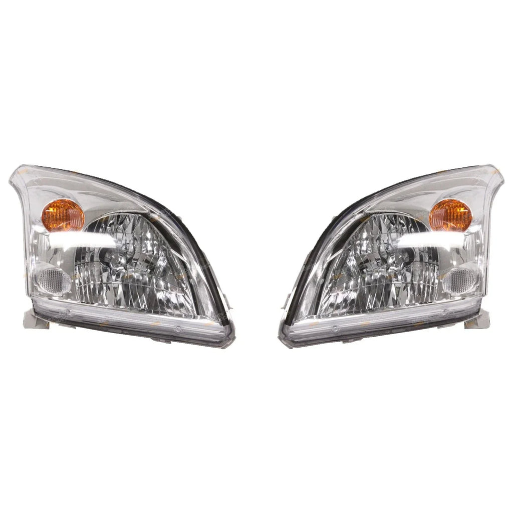 2 x Chrome HeadLights for Toyota Landcruiser Prado 120 Series (2002–2009)