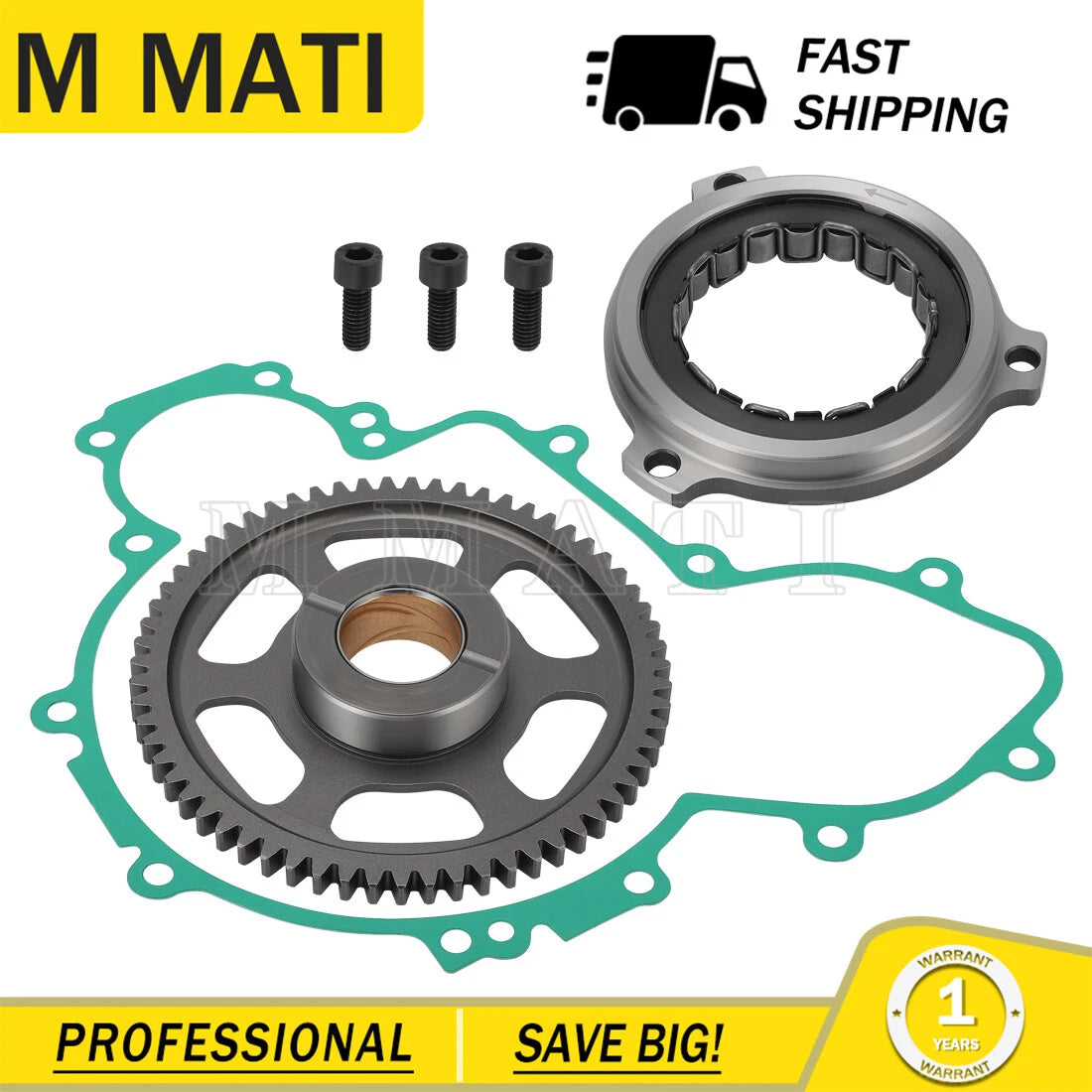 Starter Clutch One Way Sprag Idler Gear Gasket for Polaris RZR XP 900 (2011–2012)