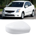 Unpainted White ABS Driver Side Mirror Cover for Nissan Sentra