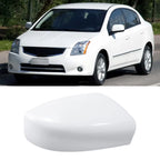 Unpainted White ABS Driver Side Mirror Cover for Nissan Sentra