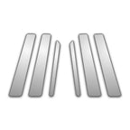 6Pc Triple Chrome Pillar Side Trim Covers for 02-08 Volkswagen Phaeton