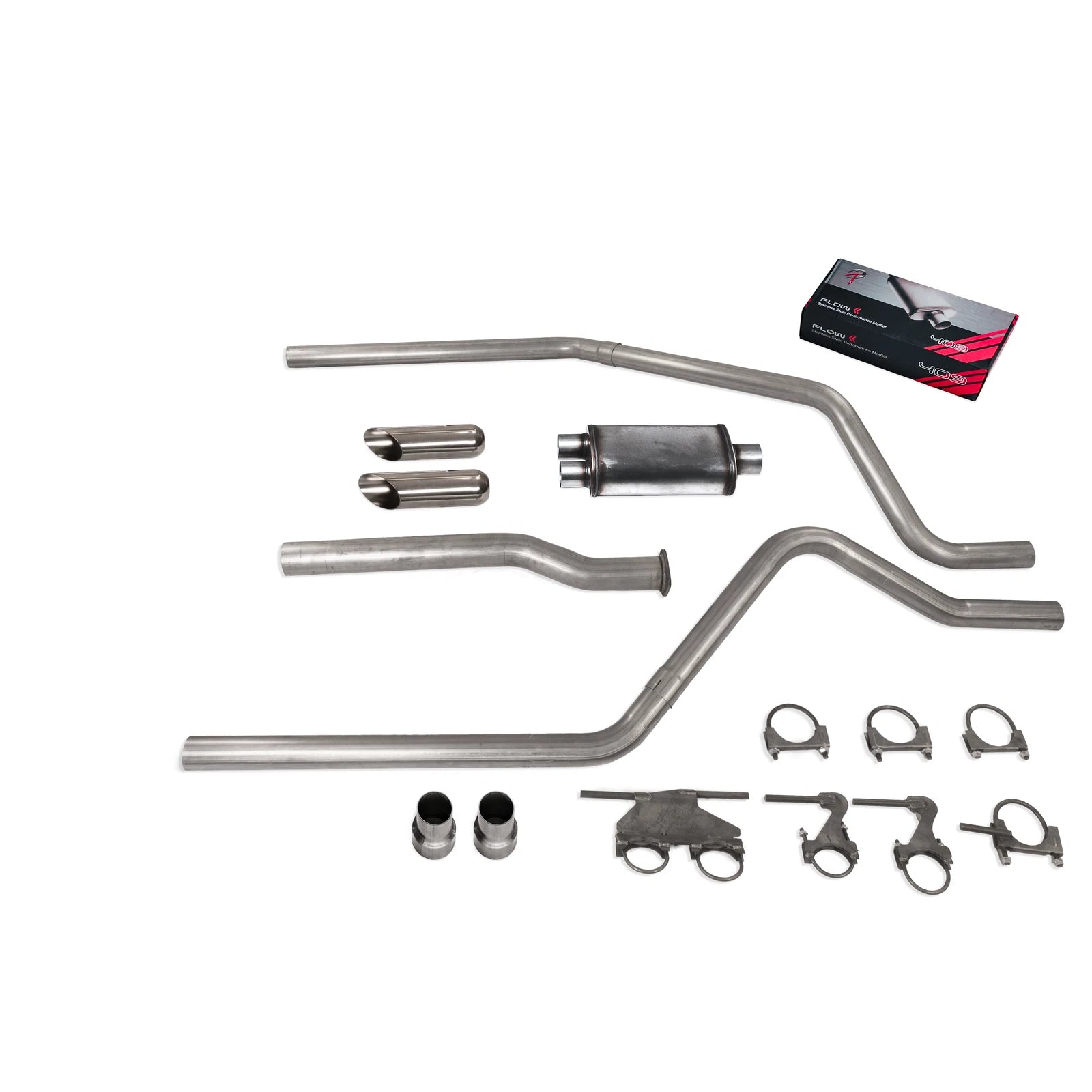 3" Dual Exhaust Kit for Dodge Ram 1500 (2019–2025) Flow II SS Muffler SC Tip