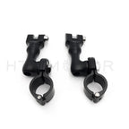 Black Short Angled Highway Peg Mounting for 1-1/4" Engine Guard