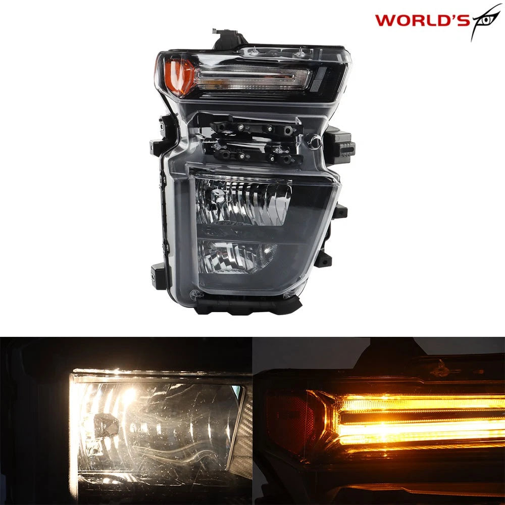 Headlight for Chevy Silverado 2500HD (2020–2023) Halogen Black Clear Lens Right