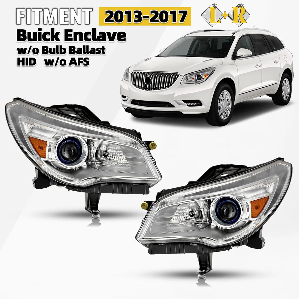 HID/Xenon Headlight Left+Right Pair for Buick Enclave (2013–2017)