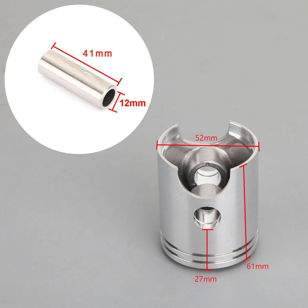 Piston Ring Pin Clip Kit Std Bore 52mm for Yamaha Ag100 Dx100 Yb100 Lt2 Lt3 (1970–1990)