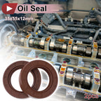 2X Oil Seal Rotary Shaft Seal for Various Models (35x55x12mm) FKM Rubber