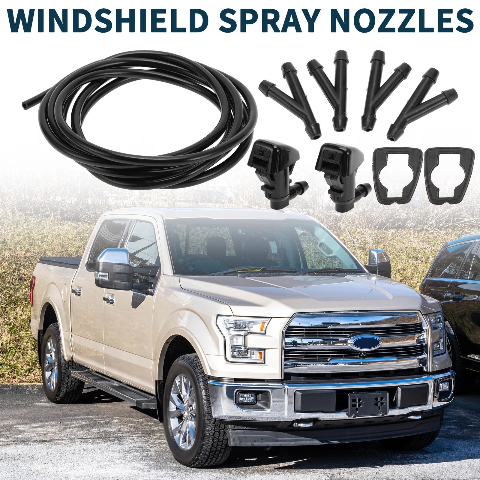Set of 2 Front Windshield Washer Nozzles No. 55157319AA for Jeep Grand Cherokee (2011–2021)