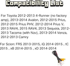 OEM Backup Camera Retain T-Harness for Toyota Prius RAV4 Tacoma (2012–2013)