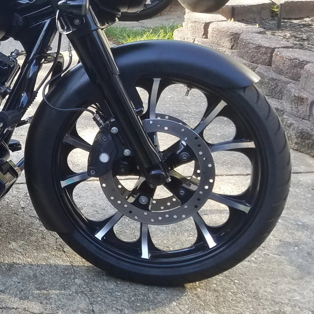 23" Black Wrap Front Fender for Harley Touring Street Road Glide (2014–Present)