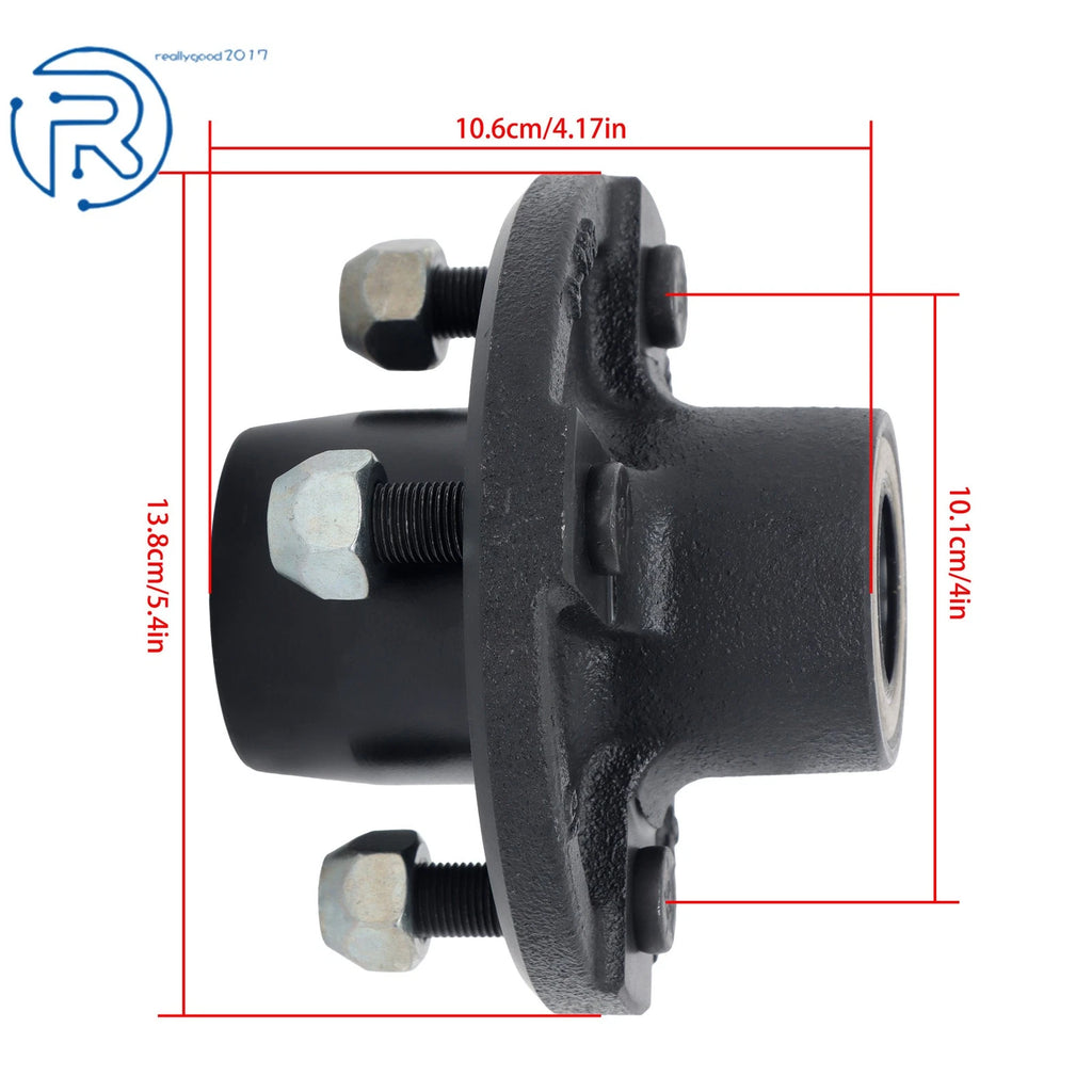 Set of 2 Trailer Hub Kits for 2000lbs Axle (4 on 4")