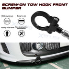 Black Track Racing Aluminum Tow Hook Ring for Honda Fit (2006-2008)
