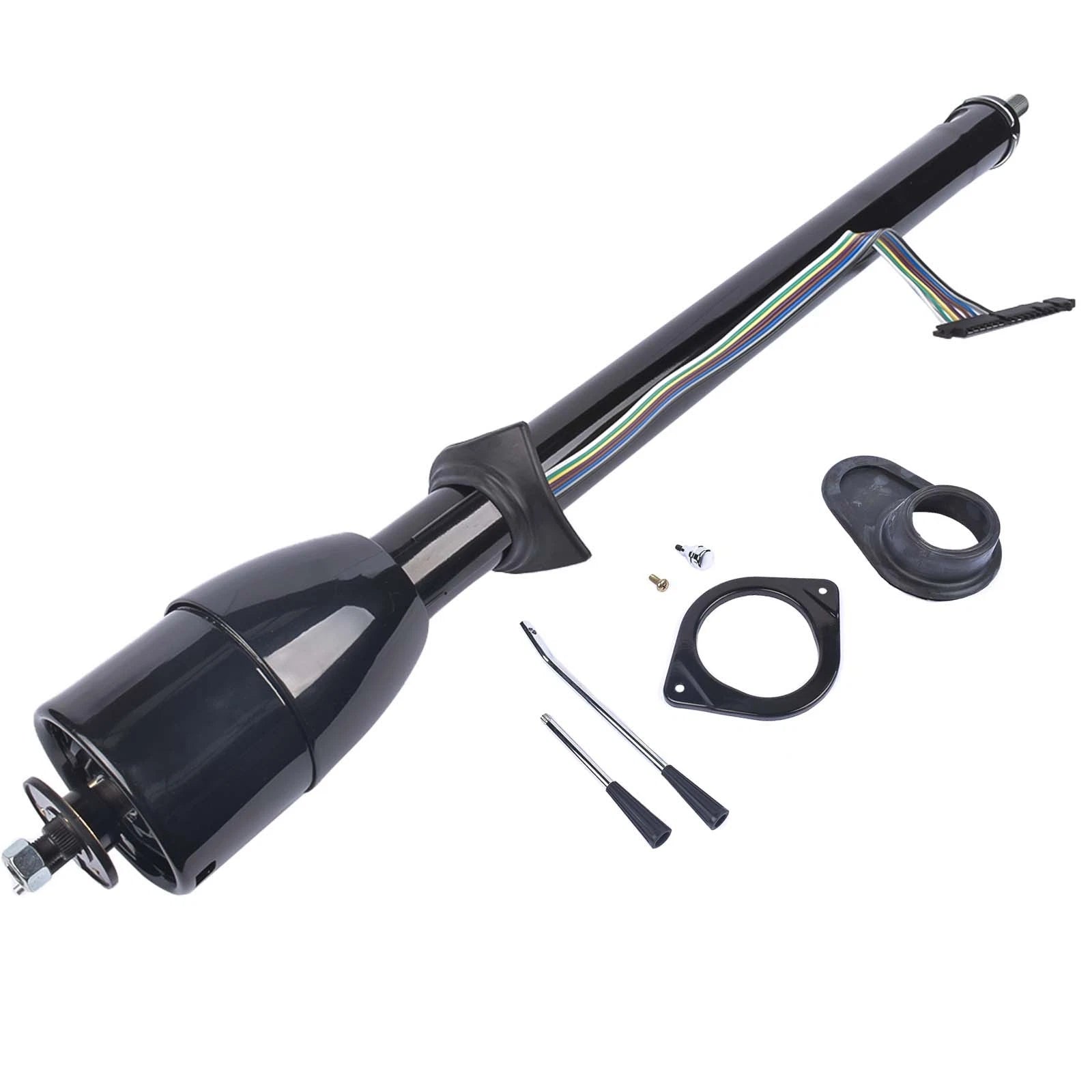 35" Black Finish Tilt Steering Column for Universal Fit (No Key)