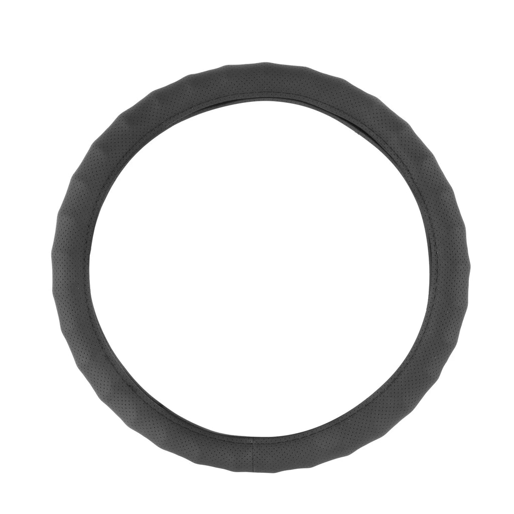 Steering Wheel Cover for - Matte Grain, Perforated, Black