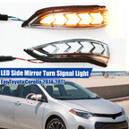 Sequential Clear Side Mirror Signal Light Lamp for Toyota Camry Corolla