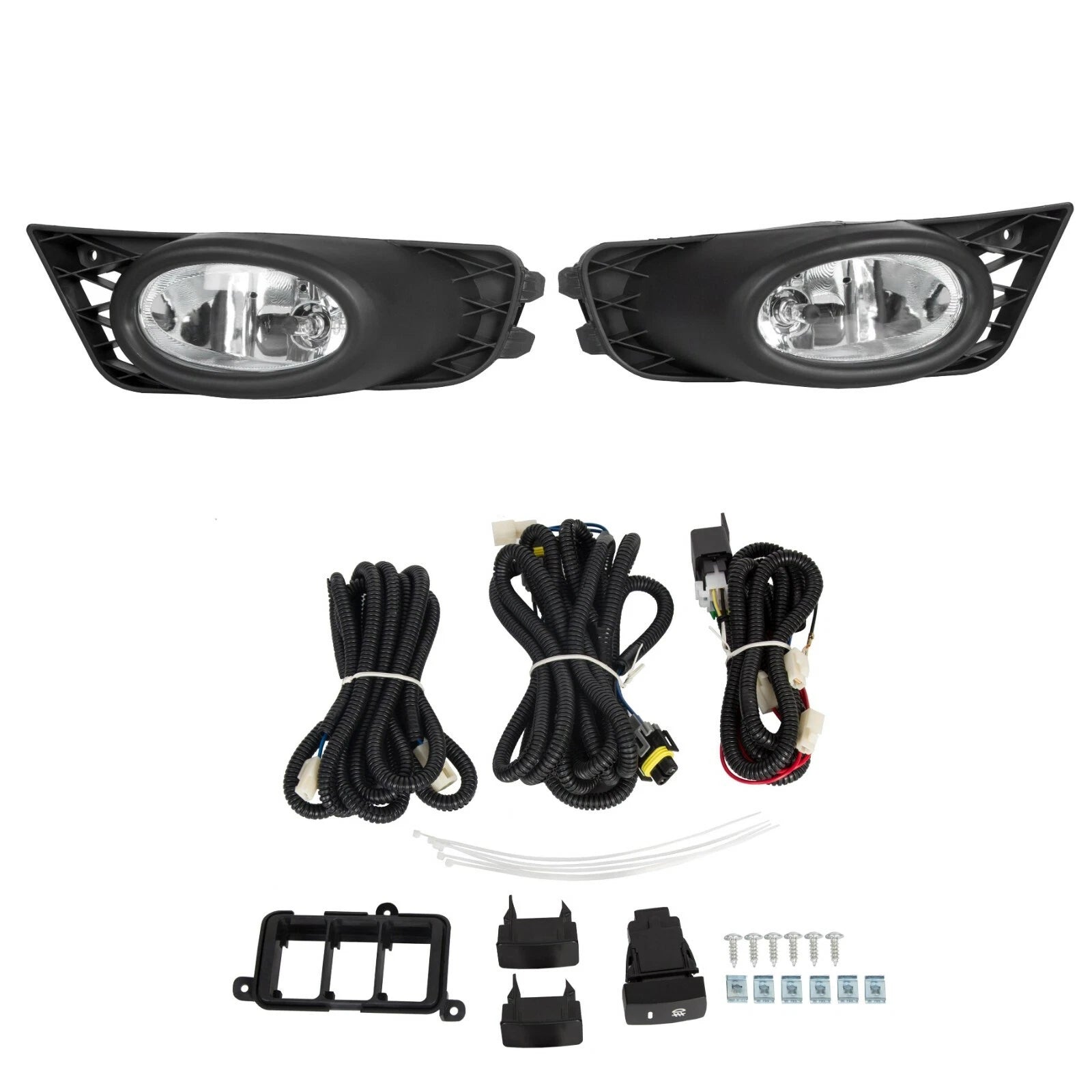 Pair Front Bumper Fog Lights for Honda Civic Sedan (2009–2011)