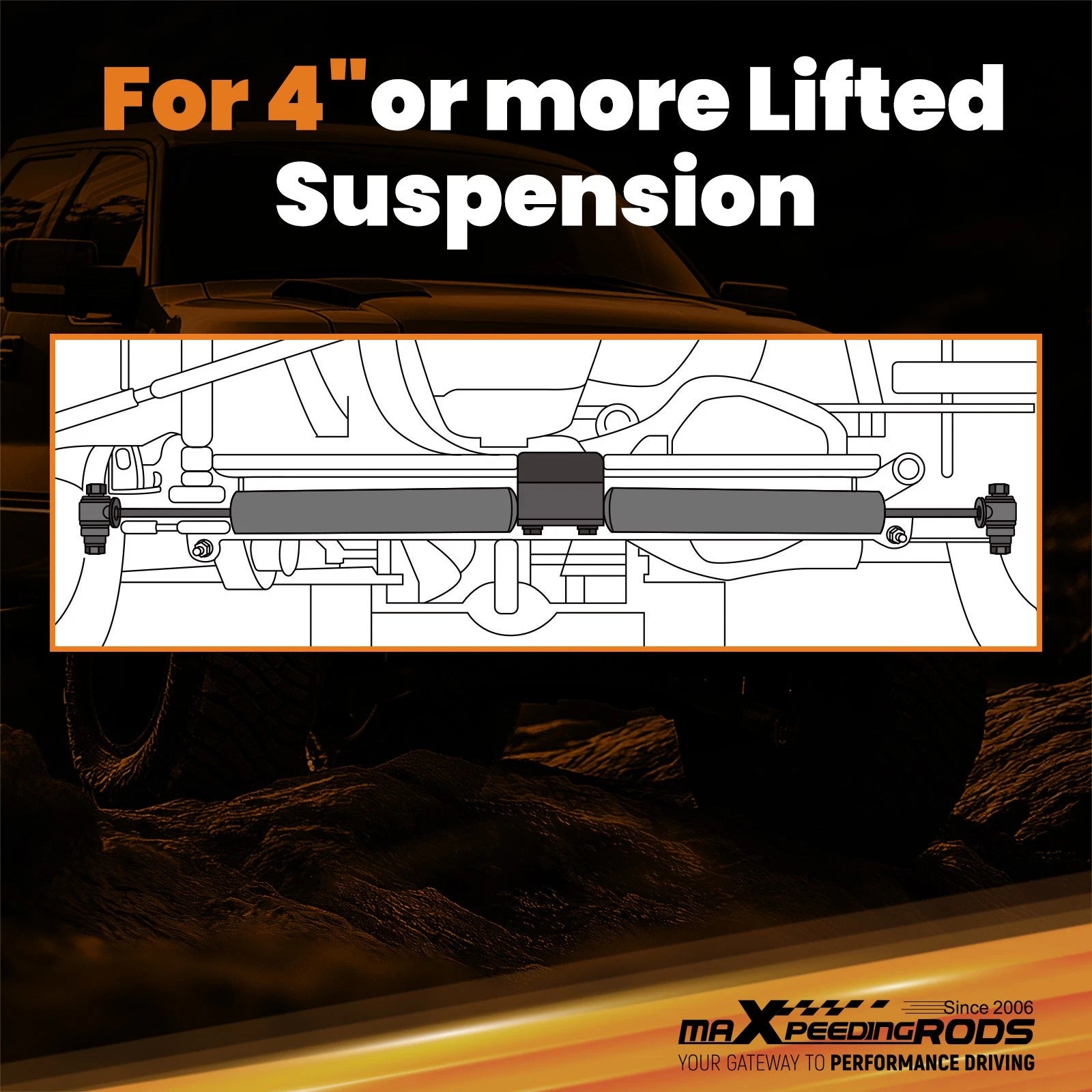 Dual Steering Stabilizer with Mount Brackets for Jeep Wrangler YJ (1987–1995)