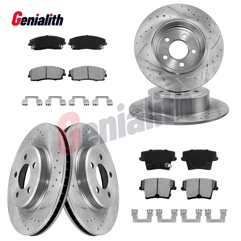 Set of 4 RWD Front Rear Brake Rotors Ceramic Pads for Dodge Charger Challenger (2006–2020)