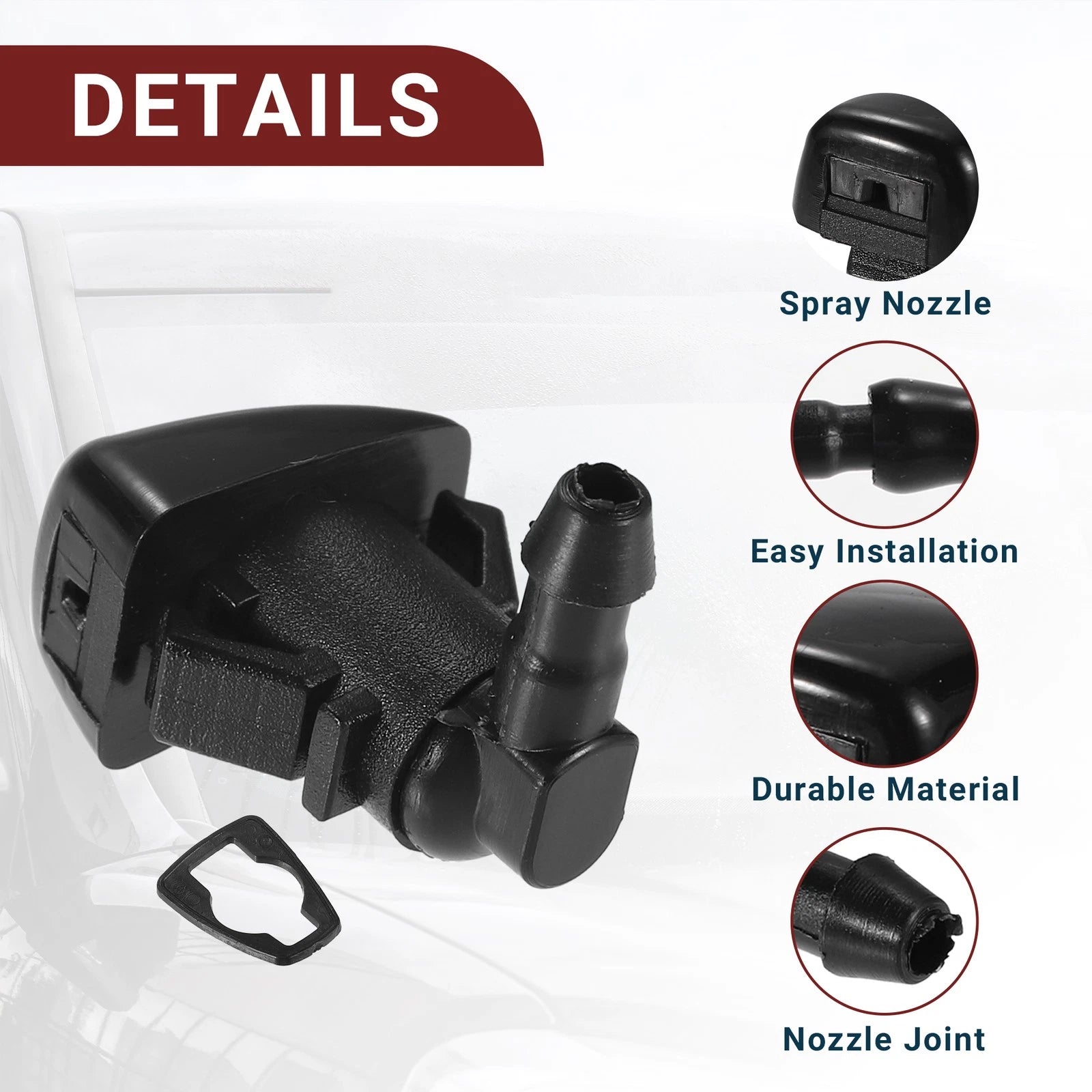 Set of 1 Windshield Washer Nozzle for Toyota Tacoma (2005–2023)