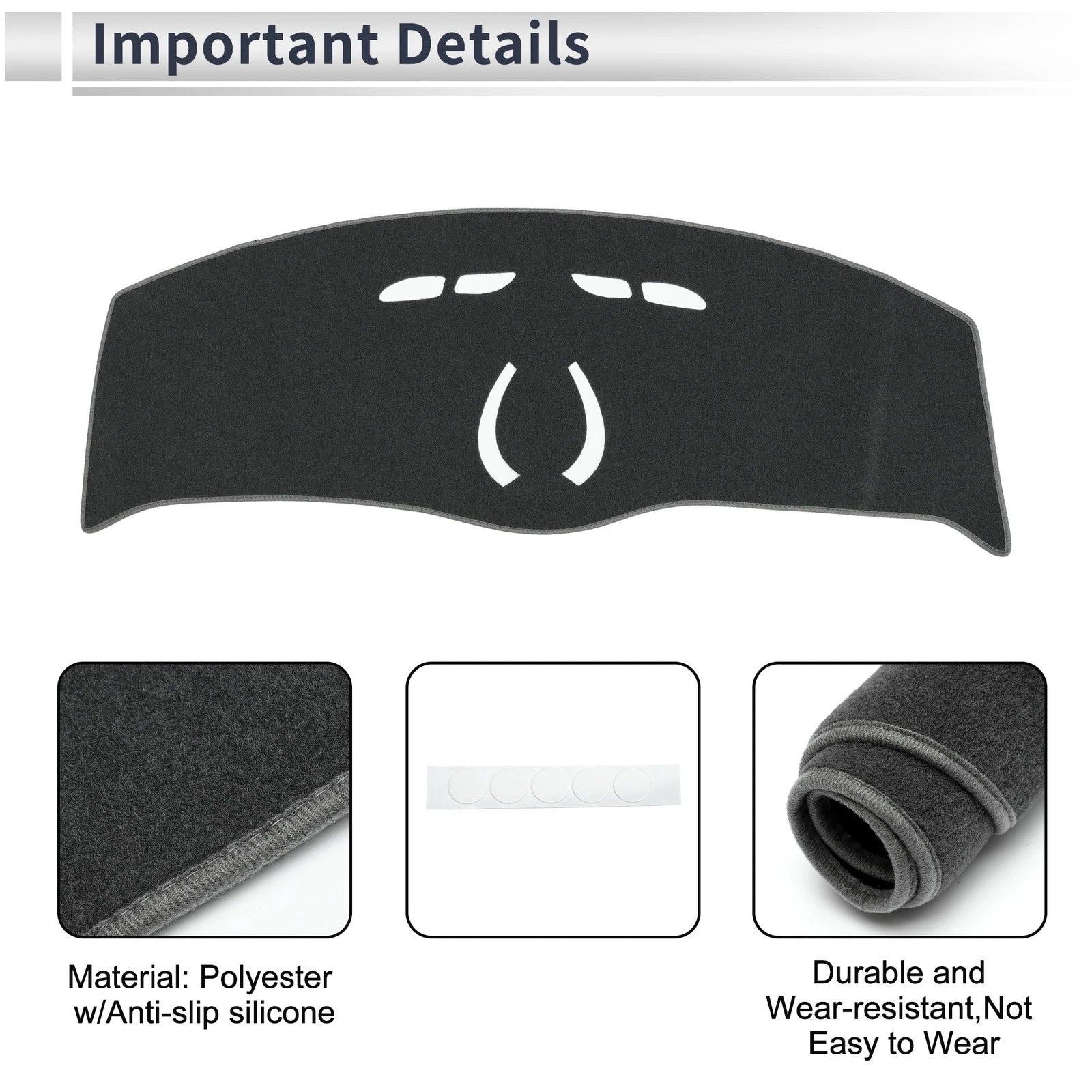 Dashboard Dash Cover Mat for BMW Mini Cooper F55/F56 (2014–2024) Gray