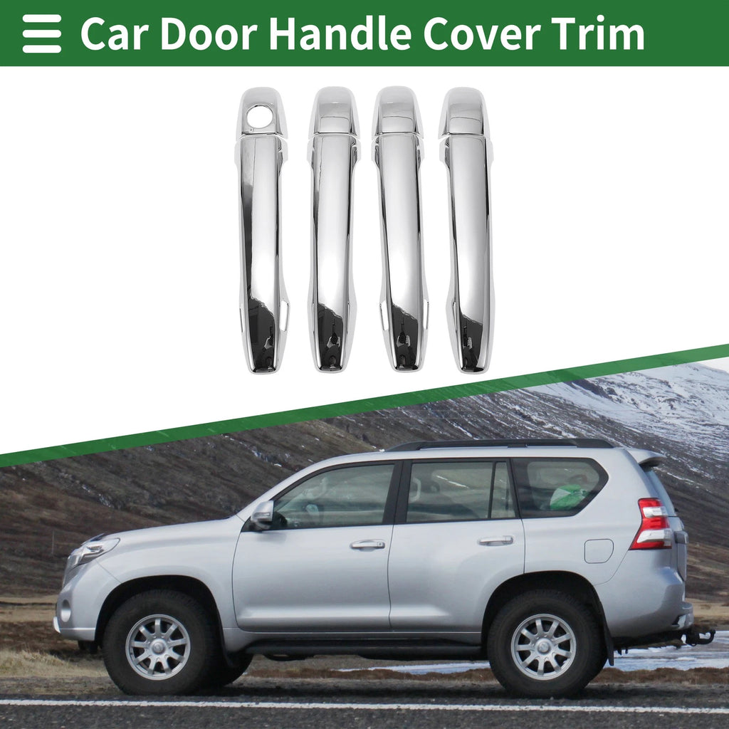 Door Handle Cover Trim for Toyota Prius (2010–2015) - Silver Tone
