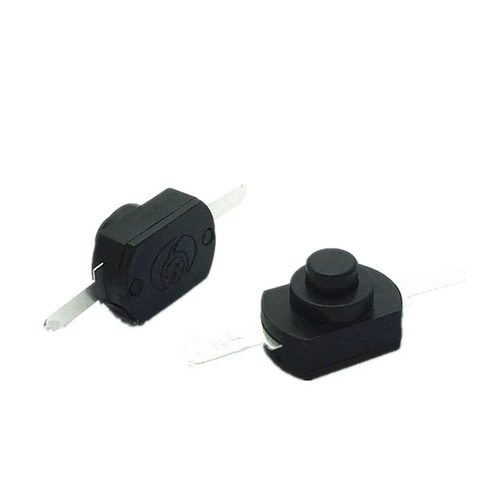 10X On Off Latching Switch DC 250V 1A 30V Black Silver Button