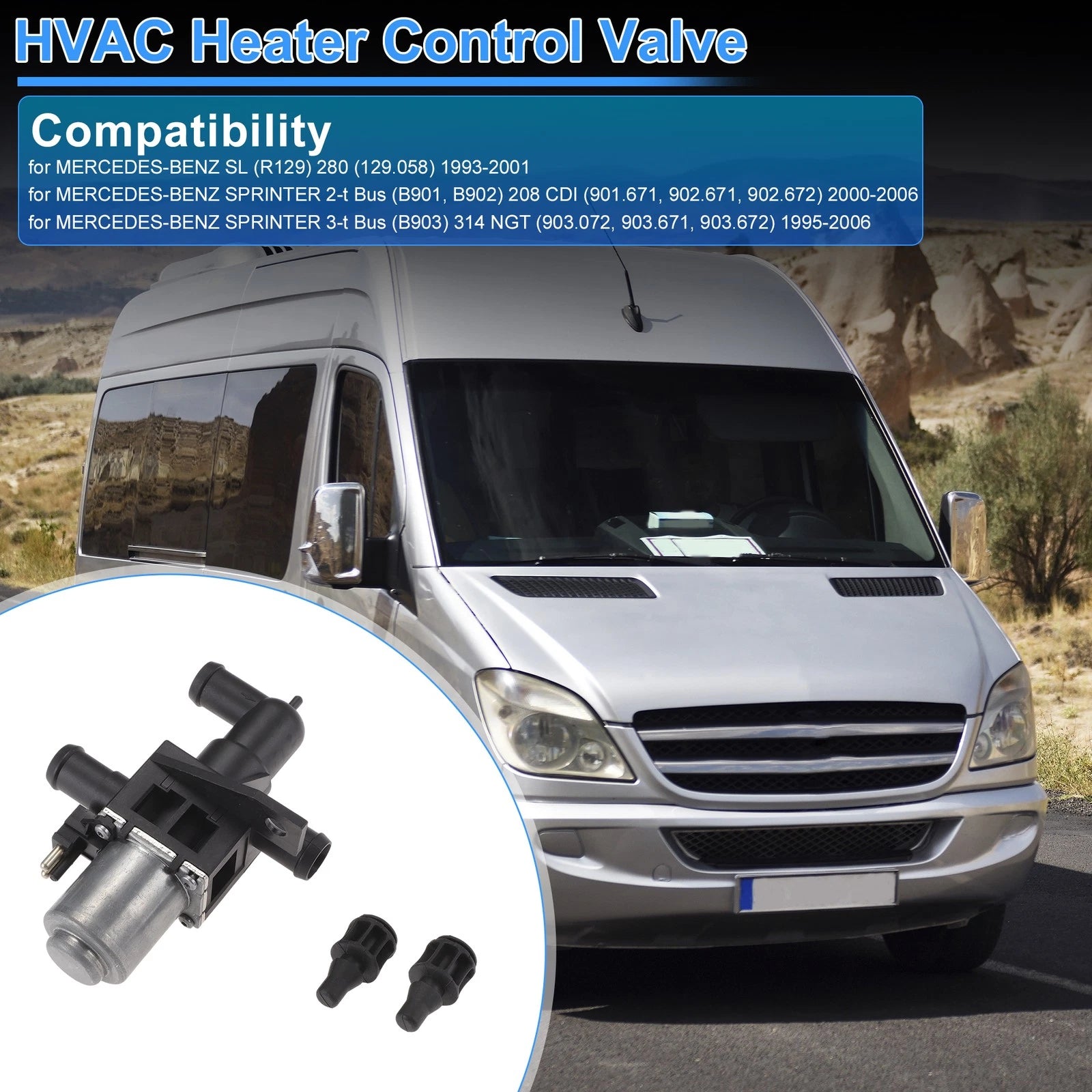 Heater Control Valve for Mercedes-Benz SL (R129) 280 (1993–2001) A0018300684