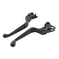 Black Brake Lever Set for Harley Davidson (1996–2017) 16 Slotted Clutch Levers