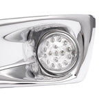 Set of 2 LED Fog Lights & Chrome Bezels for Kenworth T660 (2007–2017)