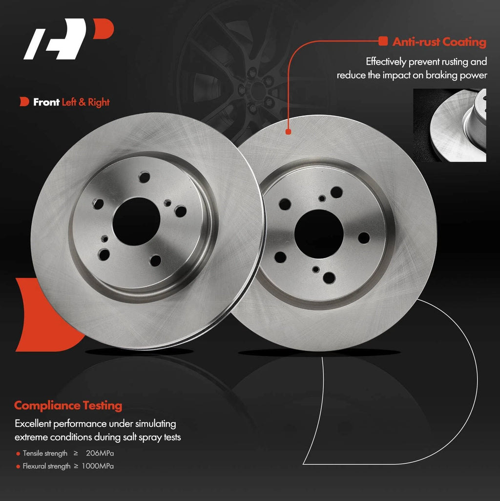 Front Disc Brake Rotors & Ceramic Pads for Toyota Camry (2018–2023)