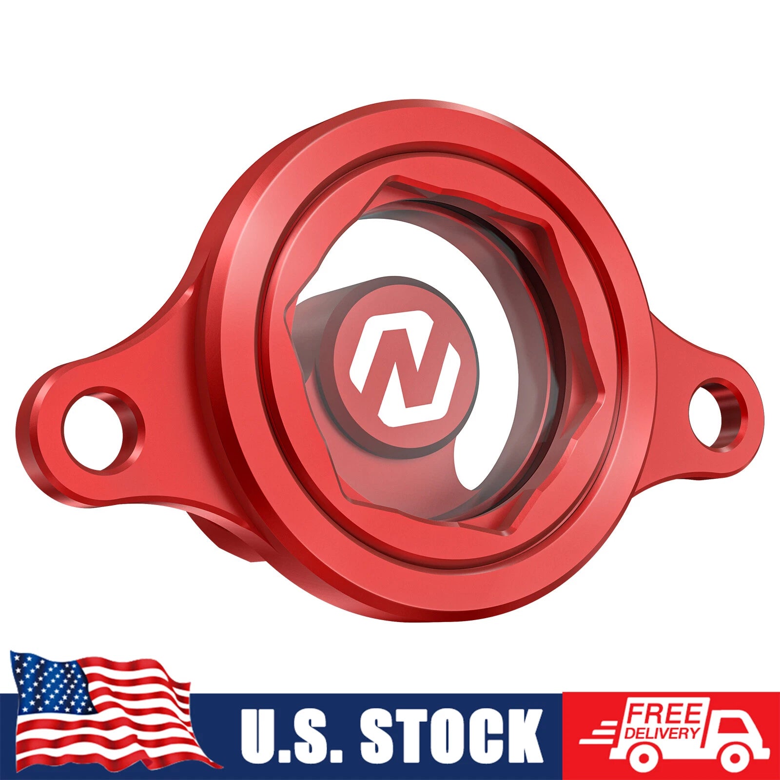 CNC Clear Engine Oil Filter Cover Cap for Honda CRF450R (2009–2016) Anodized Red