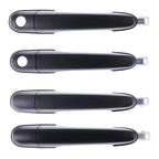 4 x Front Rear Outer Door Handles Black for Hyundai Tucson (2004–2010)