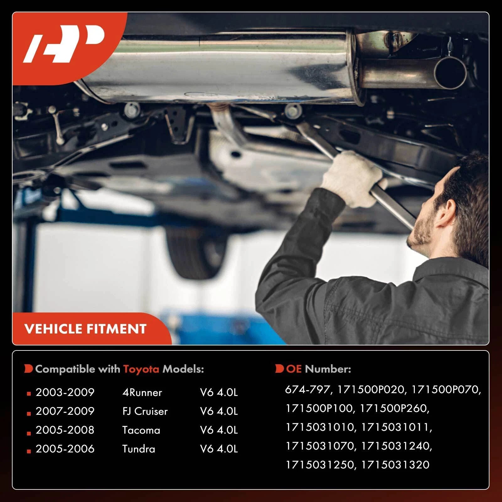 Left Catalytic Converter for Toyota 4Runner Tacoma V6 4.0L (2003–2009)
