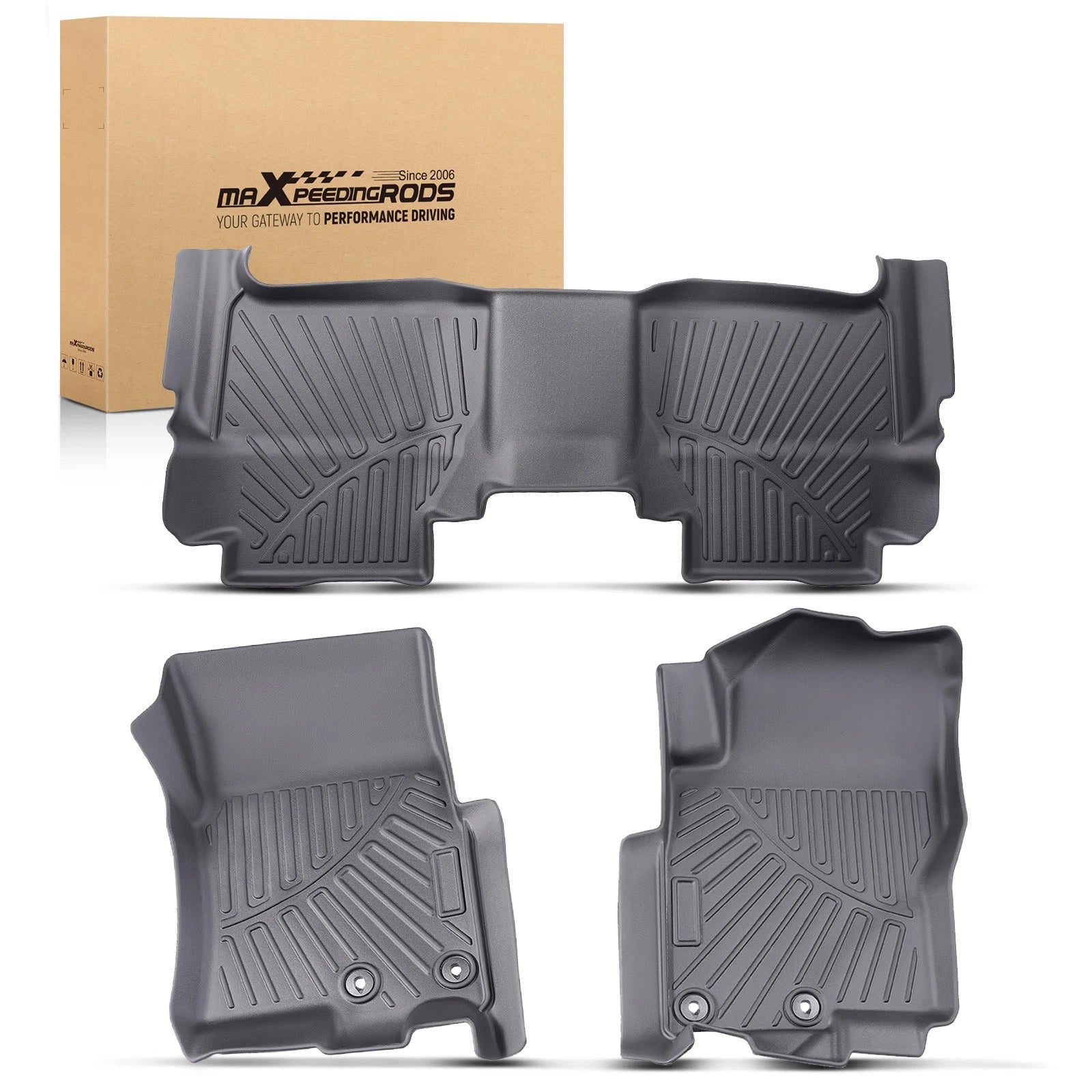3-Piece Floor Mats Liners Set for Nissan Frontier Crew Cab (2022–2024)