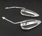 Chrome Groove Side Mirrors for Harley Softail Slim Fat Boy Heritage Breakout (2014–2023)