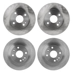 Set of 2 Front and Rear Disc Brake Rotors for Ford Escort (1992–1996)