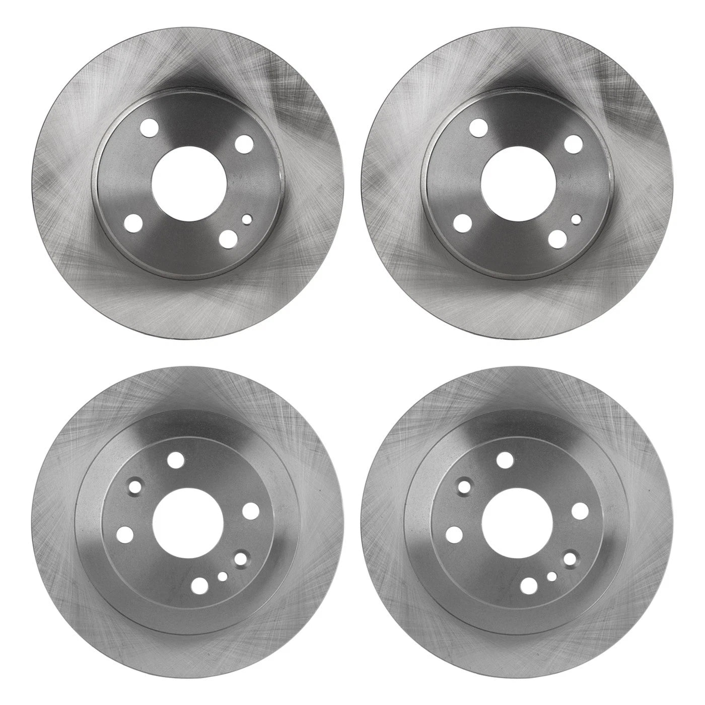 Set of 2 Front and Rear Disc Brake Rotors for Ford Escort (1992–1996)