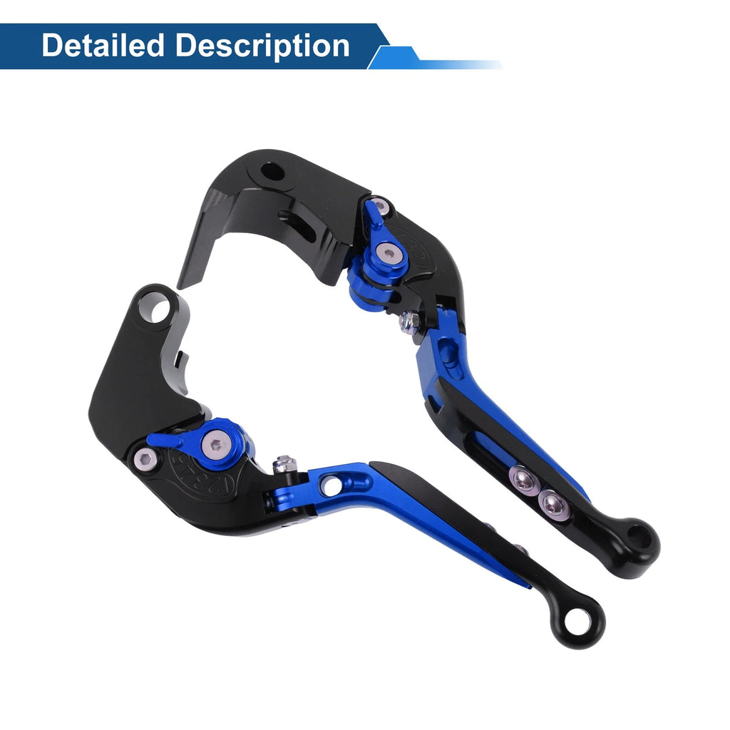 Brake Clutch Levers for Suzuki GSXR1000 (2009–2019) Black Head Blue Handle