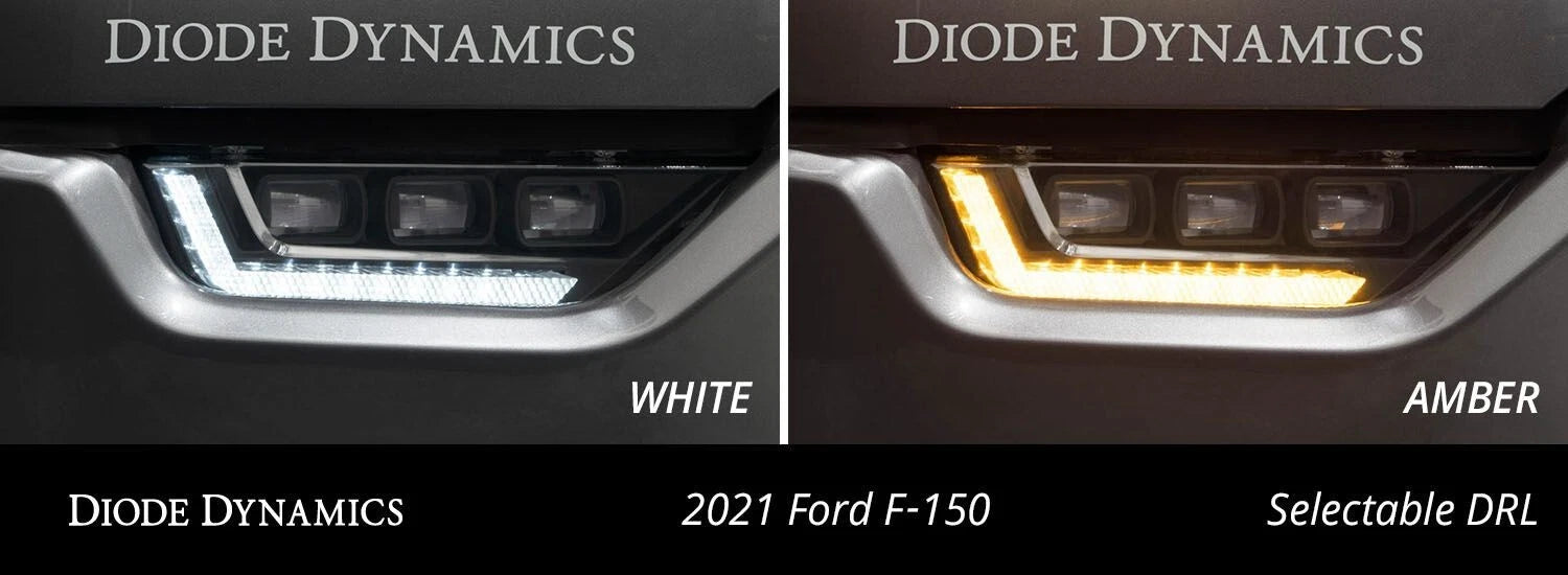 Pair of Elite White Fog Lights Replacement for 2021–2023 Ford F-150