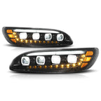2X LED Halo Sequential Signal Projector Headlights for Peterbilt 337 348 (2010–2020)