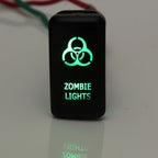 Push Switch Button LED Green Light Bar Fog Light with Wire for Toyota Tacoma