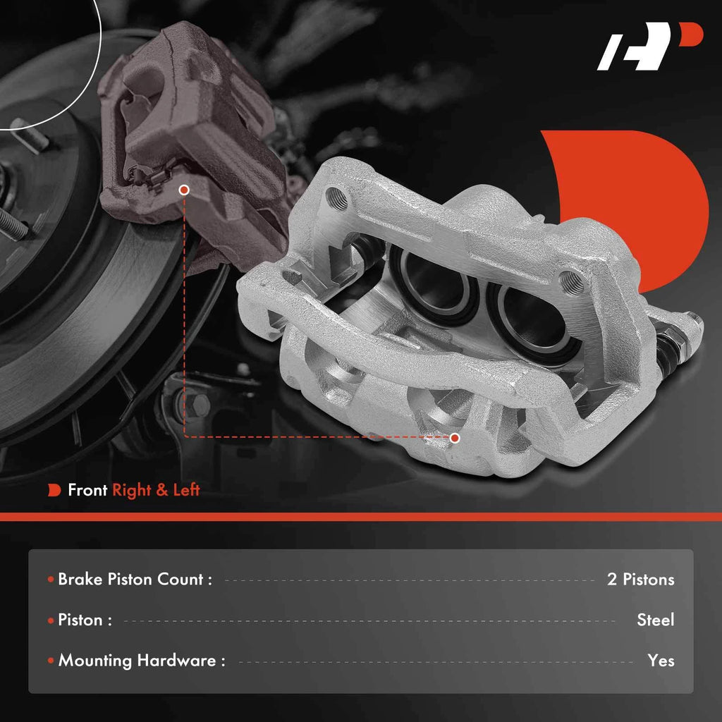 Pair Front Disc Brake Calipers for Honda CR-V (2012-2016)