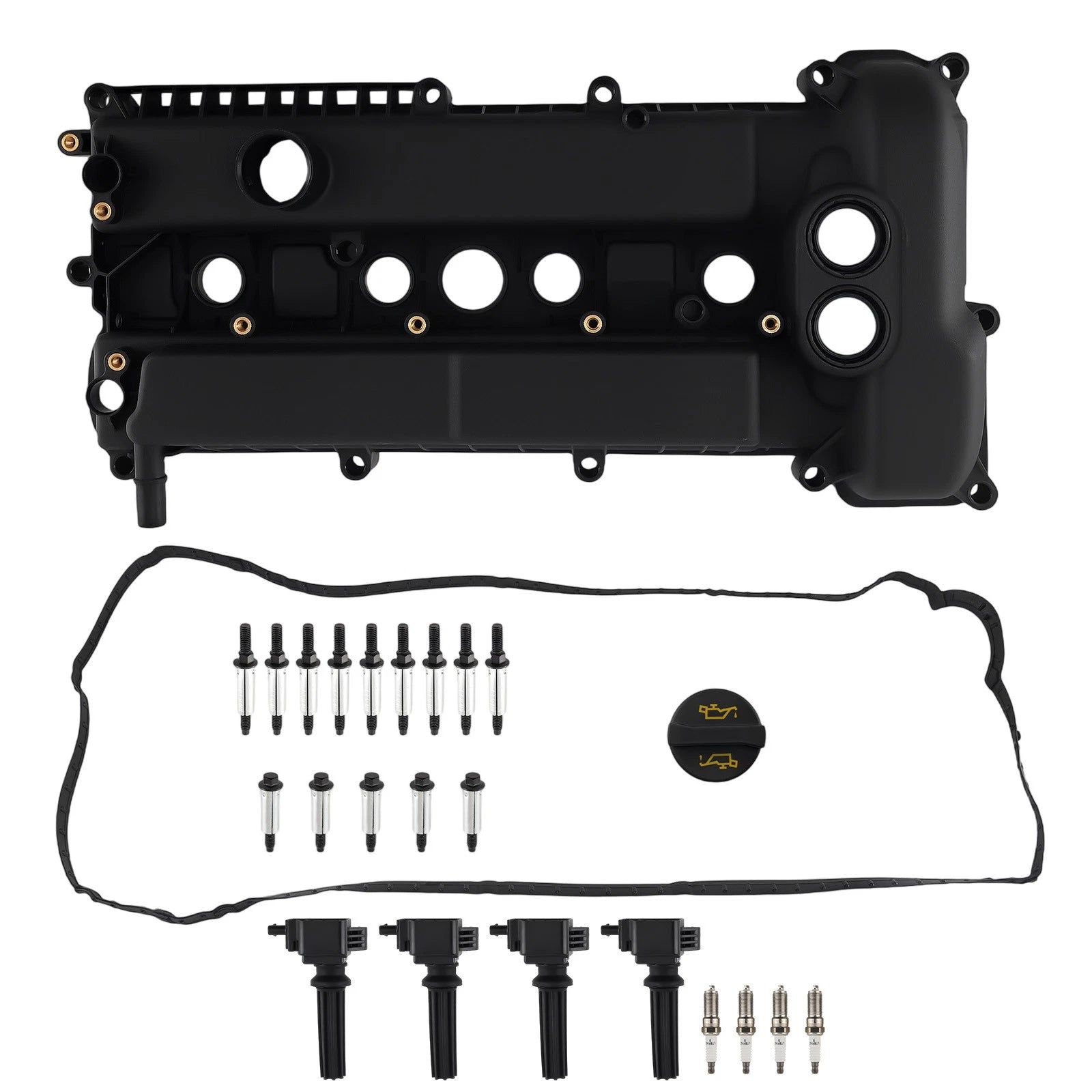 Engine Valve Cover Kit & Ignition Coils for Ford Focus 2.0L L4 (2014–2018)