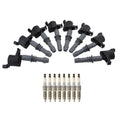NGK Ignition Coil & 8 Platinum Spark Plugs Kit for Ford Expedition F-150 Mustang V8 (1997–2021)