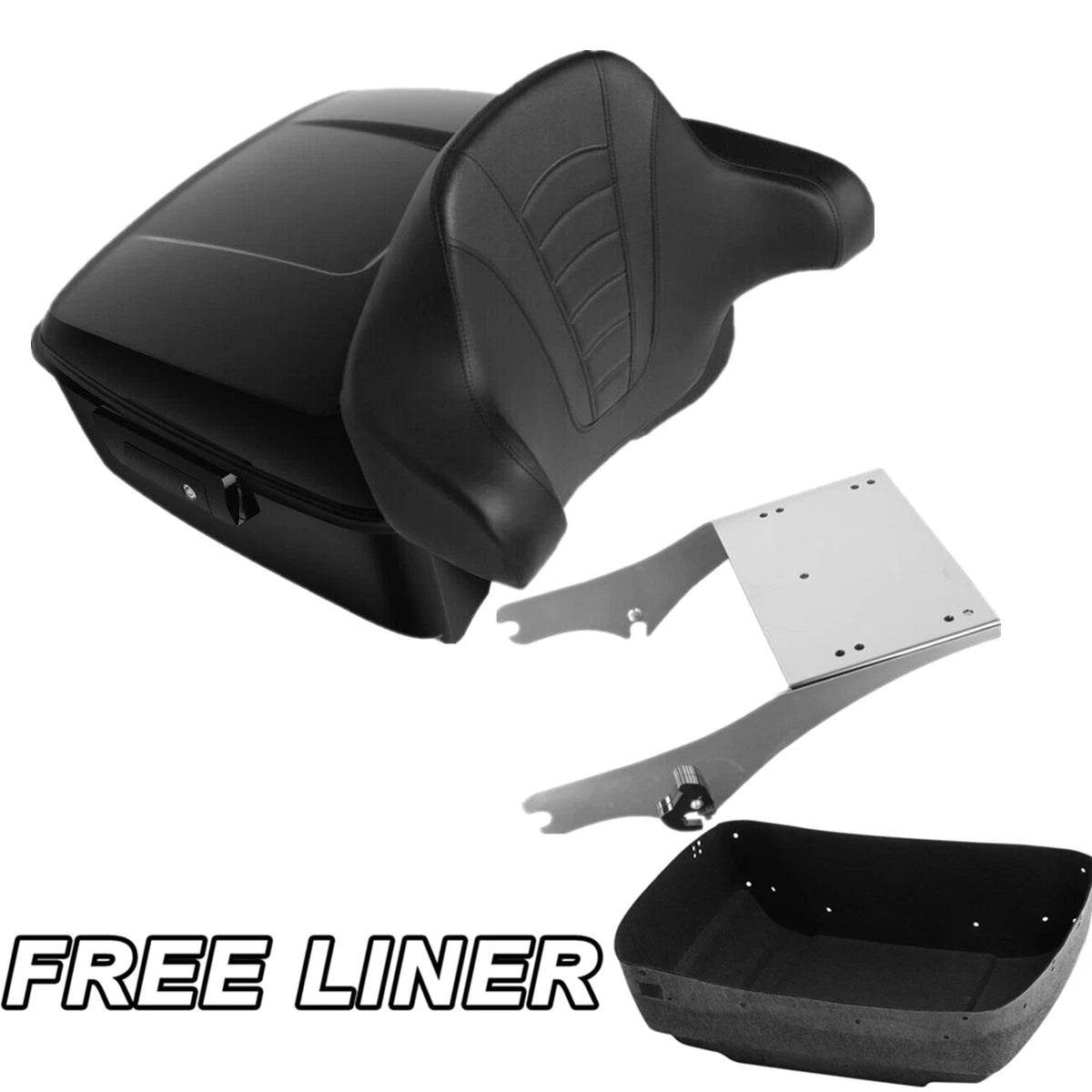 Trunk Backrest Pad Mount Rack for Harley Road Glide King (1997–2008)