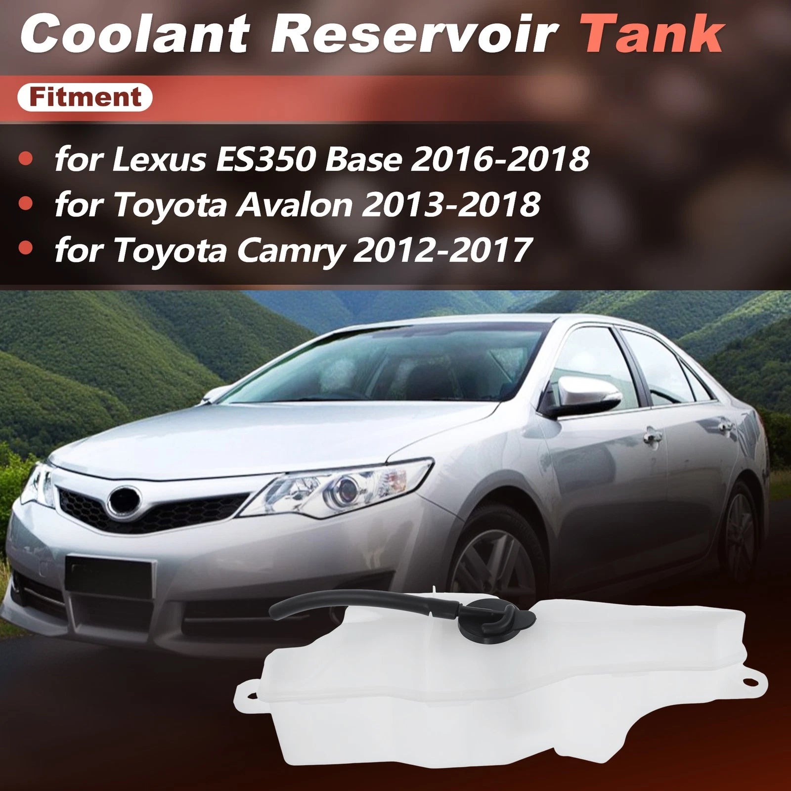 Coolant Reservoir Tank 164700V020 for Toyota Camry (2012–2017), Avalon (2013–2018)