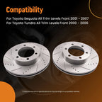 Front Brake Rotors Kit for Toyota Sequoia Tundra (2000–2007) S31267