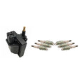 Ignition Coil & 6 NGK Spark Plugs Kit for Chevrolet C1500 2500 K1500 (1990–1999)